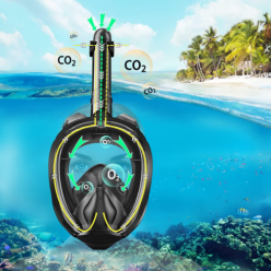 Full Face Mask for Snorkelling Black S/M