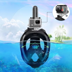 Full Face Mask for Snorkelling Black S/M