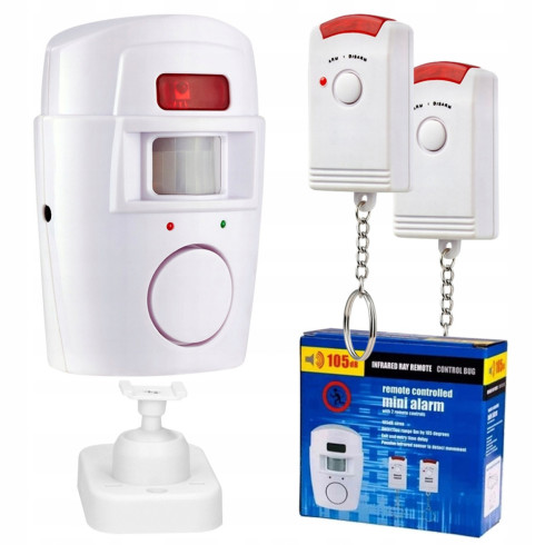 Wireless Motion Detection Alarm System for Home Battery Operated for Indoor and Outdoor Includes 2 Remote Controls